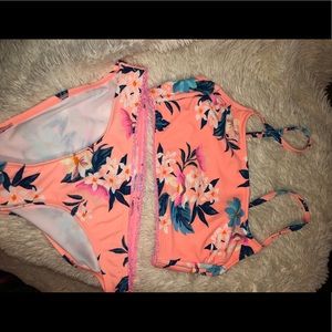 New floral swimsuit set size small